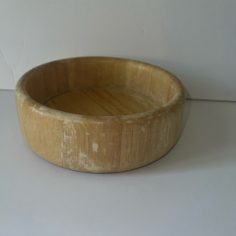 Salad Bowl Made in Thailand by WINSOME WOOD Light Natural Wood 6” diameter